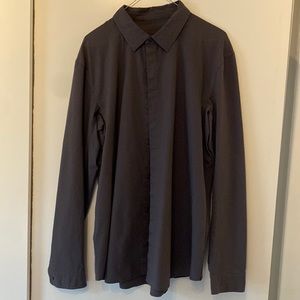 Lulu lemon men’s airing easy long sleeve shirt. XL. Dark grey.